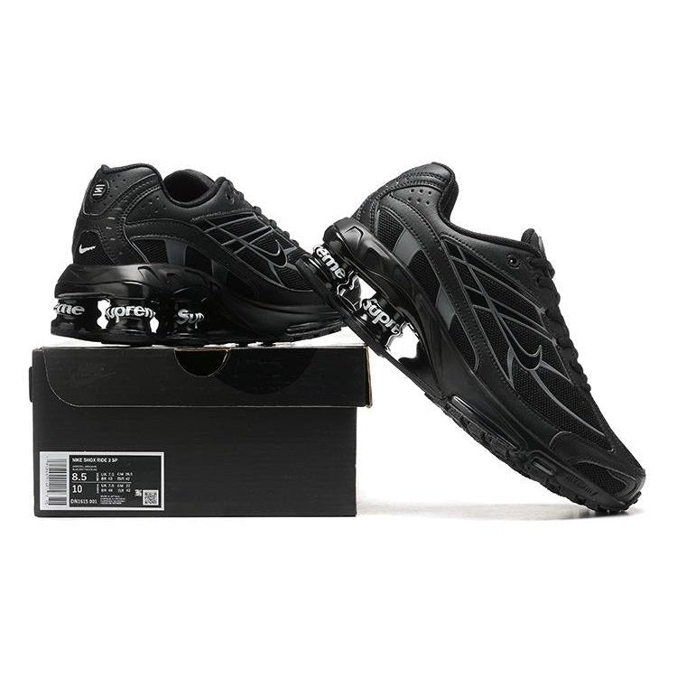 NIKE SHOX RIDE 2 X SUPREME ALL BLACK