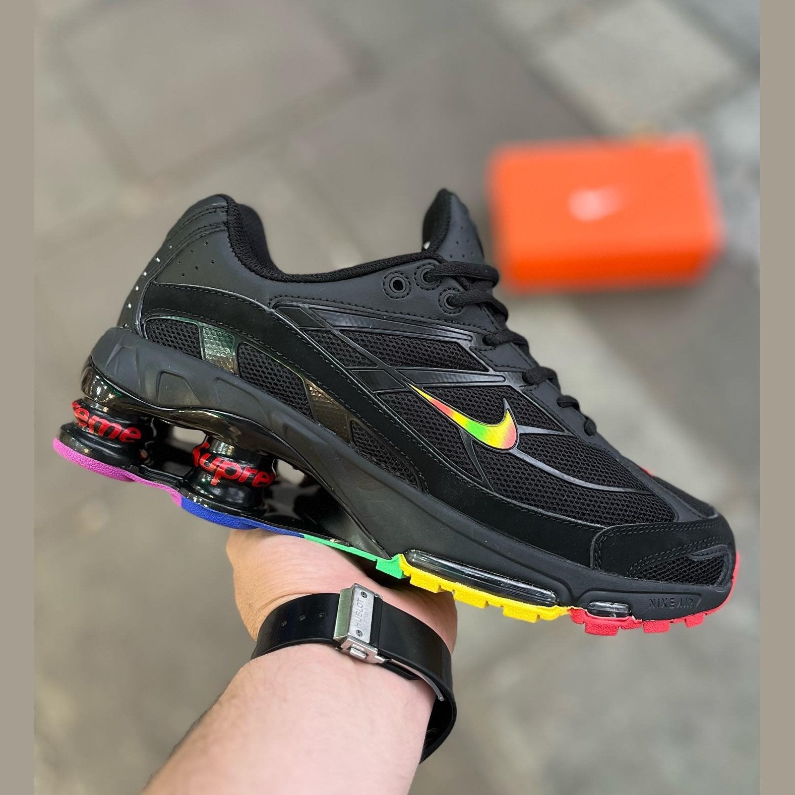 NIKE SHOX RIDE 2 X SUPREME COLORS BLACK