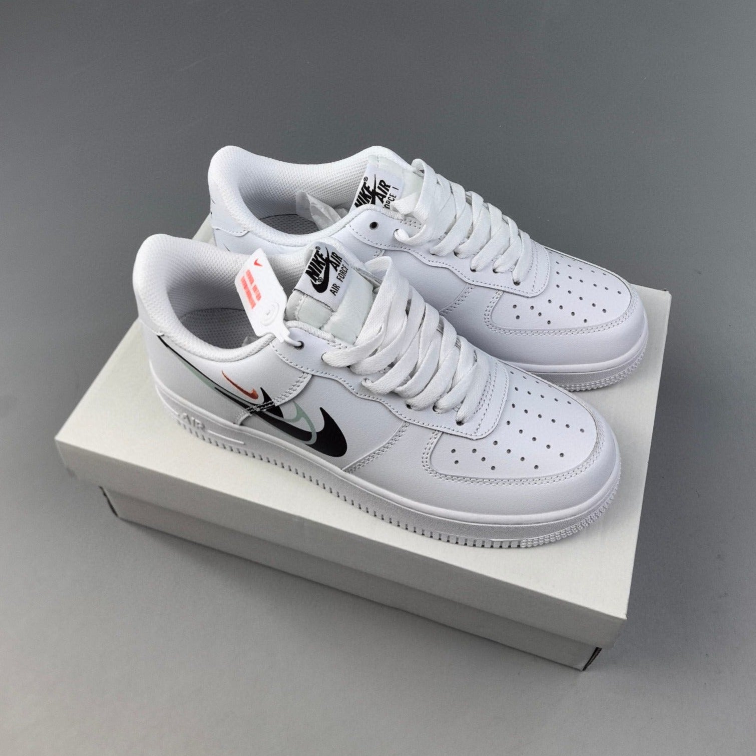 NIKE AIR FORCE 1 WHITE MULTI SWOOSH