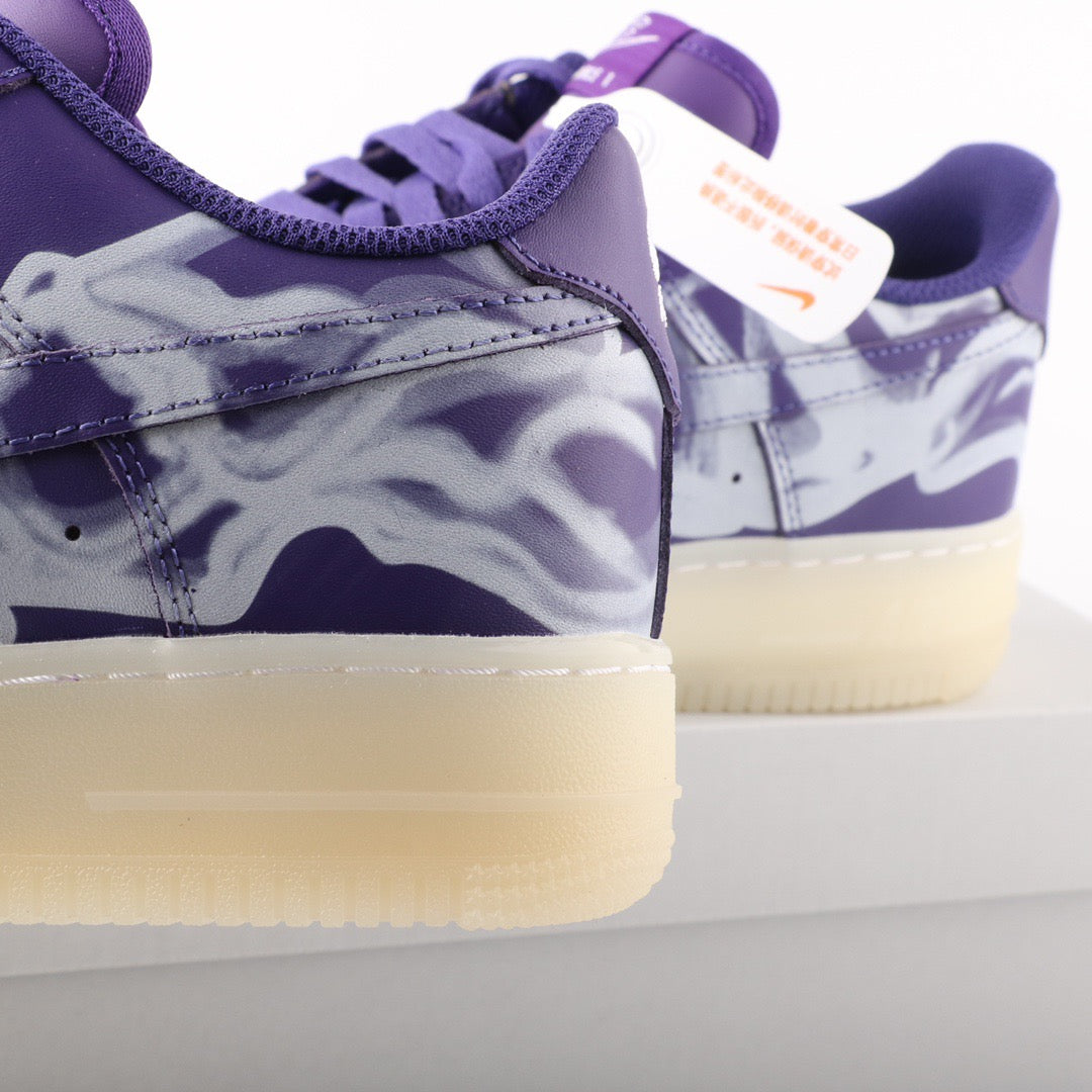 NIKE AIR FORCE 1 SKELETON PURPLE "HALLOWEEN"