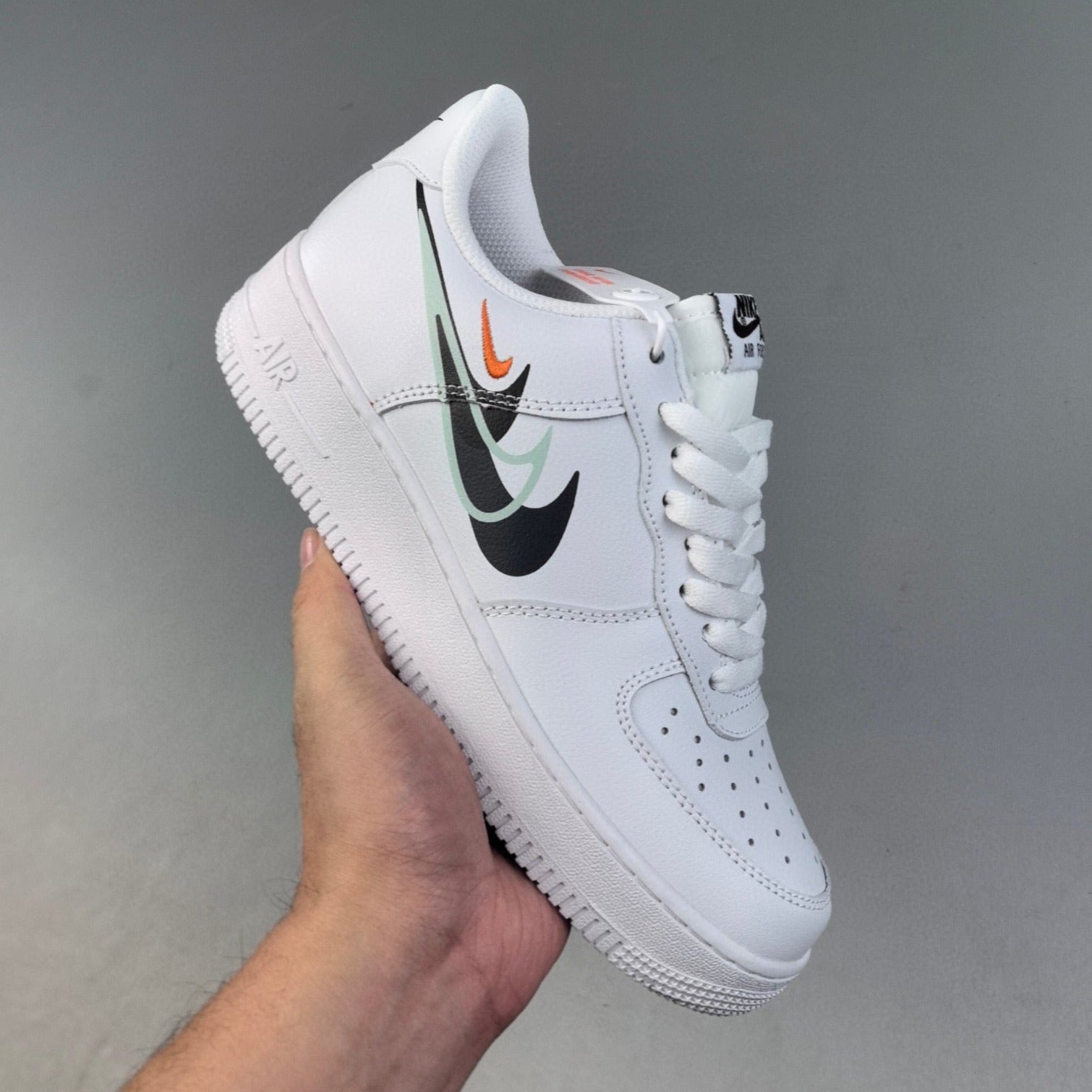 NIKE AIR FORCE 1 WHITE MULTI SWOOSH