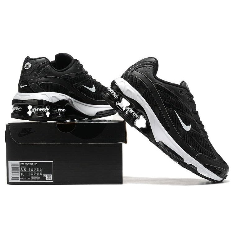 NIKE SHOX RIDE 2 X SUPREME ALL BLACK/ WHITE